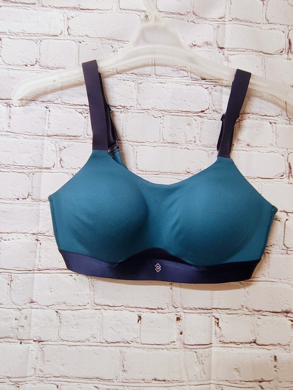 Thirdlove Adjustable Kinetic Wireless Molded Cups Sports Bra 36C Teal Dark Blue